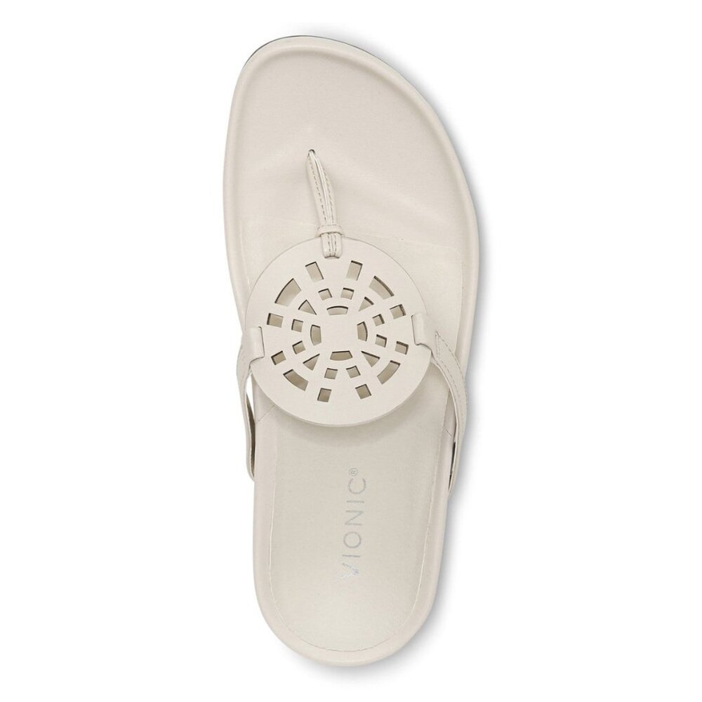 Vionic Women's Solari Sandal, Cream Leather - Picture 5 of 9